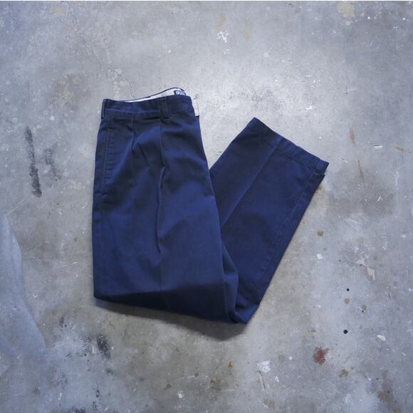 Vintage 90s Polo Ralph Lauren Andrew Pant Chino Navy Pants - Picture 1 of 8